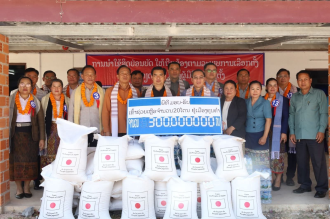 Labour Ministry Donates Rice to Flood-Affected Residents in Khounkham